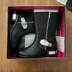 Vince Camuto 9M Black Silk Goat VC-WEX Boots